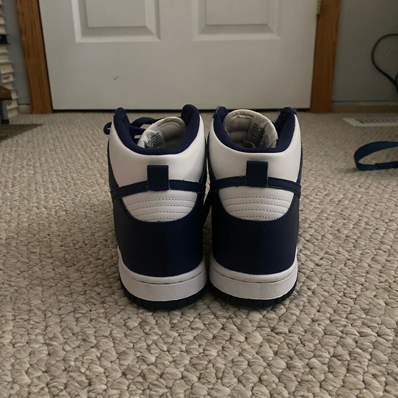 SIZE 7Y nike high dunks white/midnight navy - Picture 5 of 7